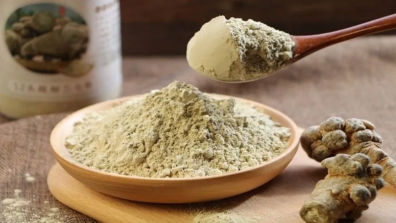 Hình ảnh củ tam thất khô tự nhiên dùng trong Đông y