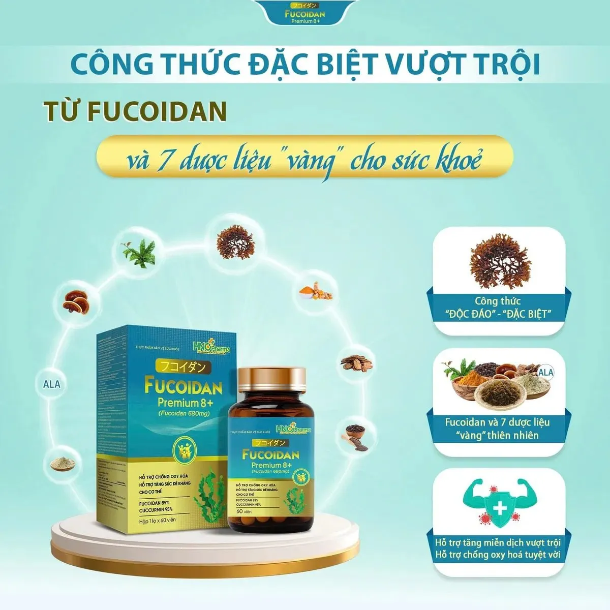 Sản phẩm Fucoidan Premium 8 hỗ trợ sức khỏe toàn diện